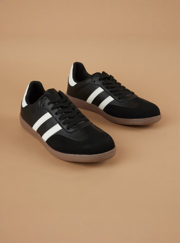 GINGER Striped Lace-Up Sneakers