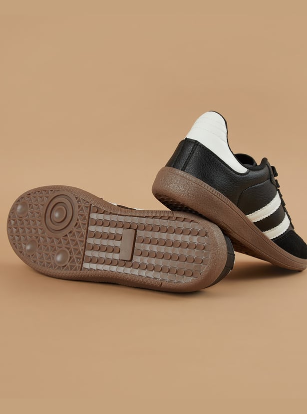 GINGER Striped Lace-Up Sneakers