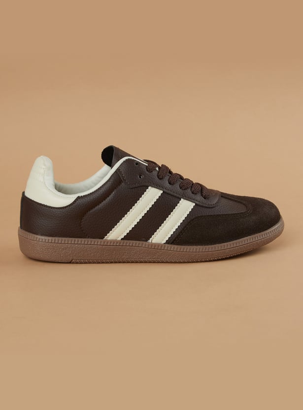 GINGER Striped Lace-Up Sneakers
