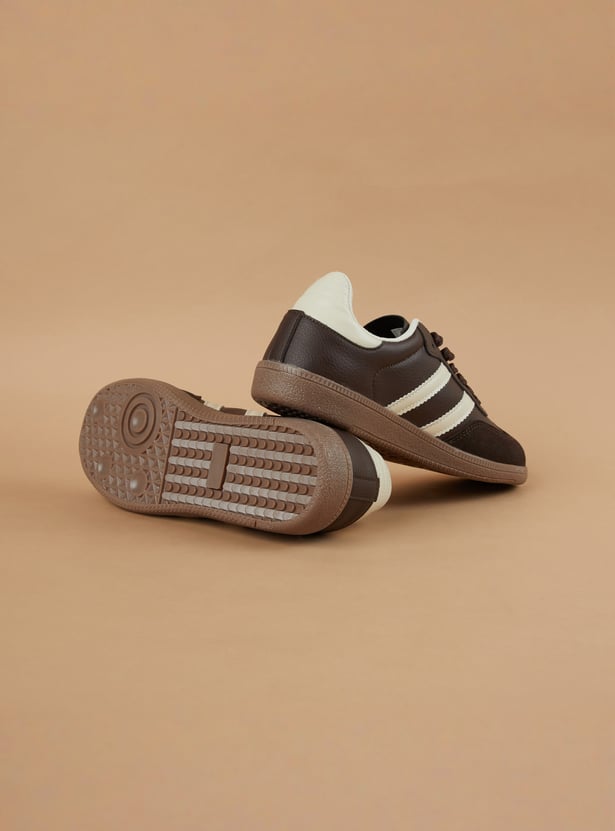 GINGER Striped Lace-Up Sneakers