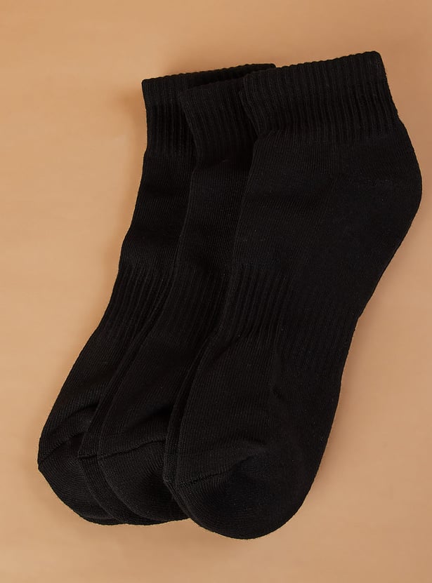 FORCA Solid Ankle-Length Socks - Pack of 3