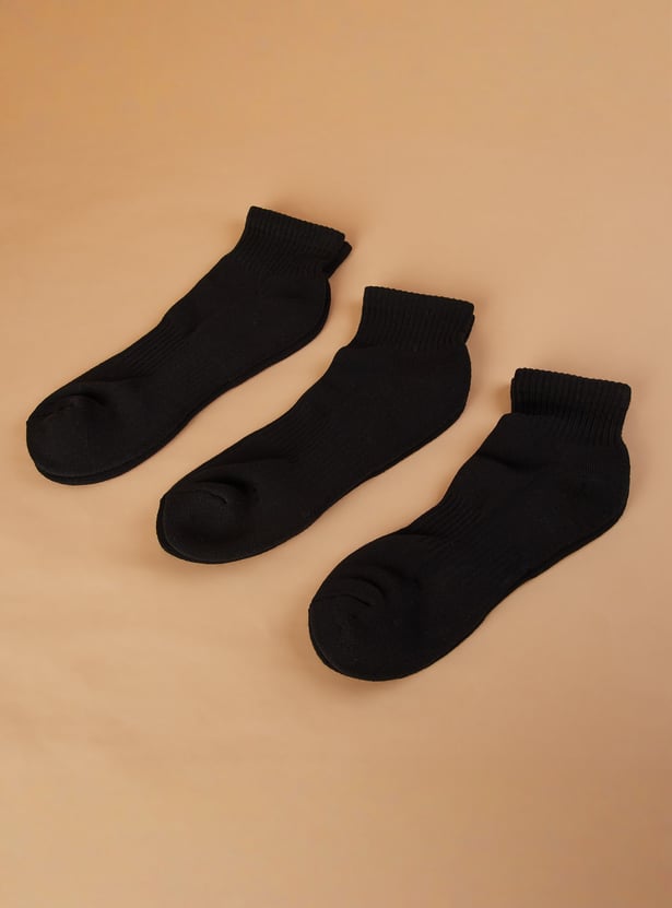 FORCA Solid Ankle-Length Socks - Pack of 3