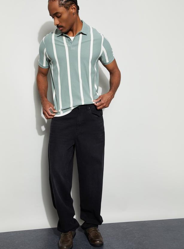 Buy CODE Striped Polos T-shirt from CODE at just INR 1299.0