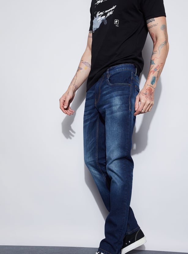 FORCA Whiskered Loose Fit Jeans