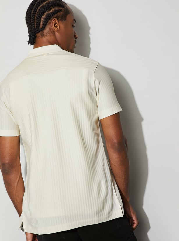 BOSSINI Textured Regular Fit Shirt