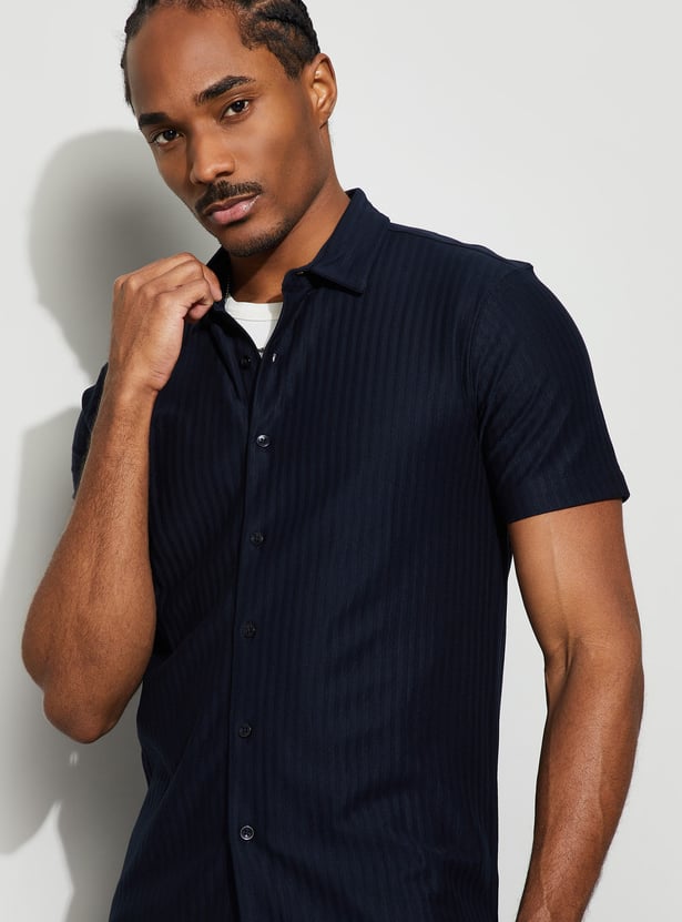 BOSSINI Textured Regular Fit Shirt