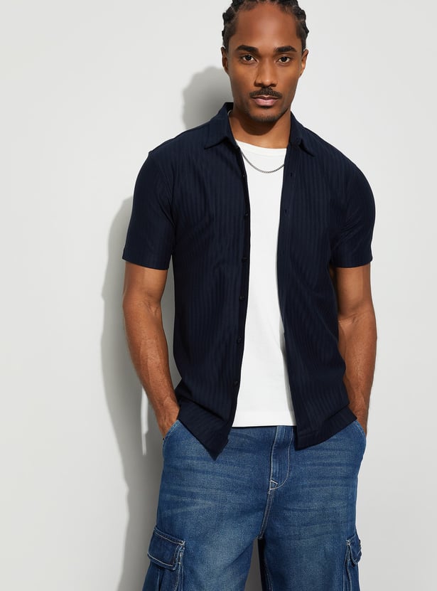 BOSSINI Textured Regular Fit Shirt
