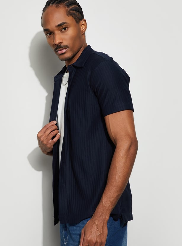 BOSSINI Textured Regular Fit Shirt