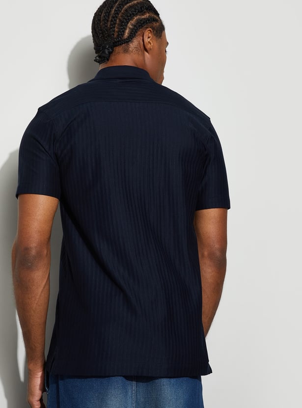BOSSINI Textured Regular Fit Shirt