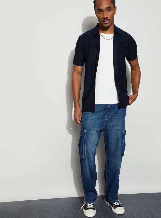 BOSSINI Textured Regular Fit Shirt