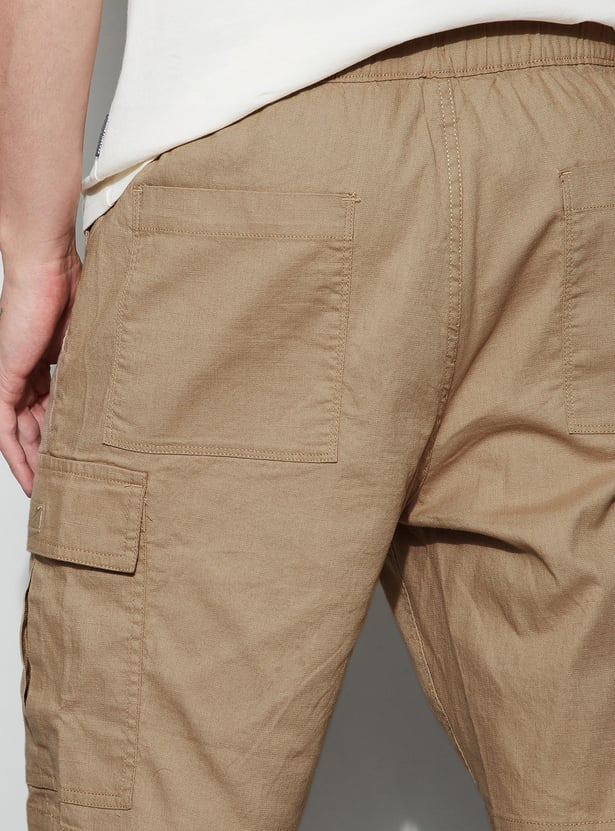 FAME FOREVER Solid Cargo Shorts