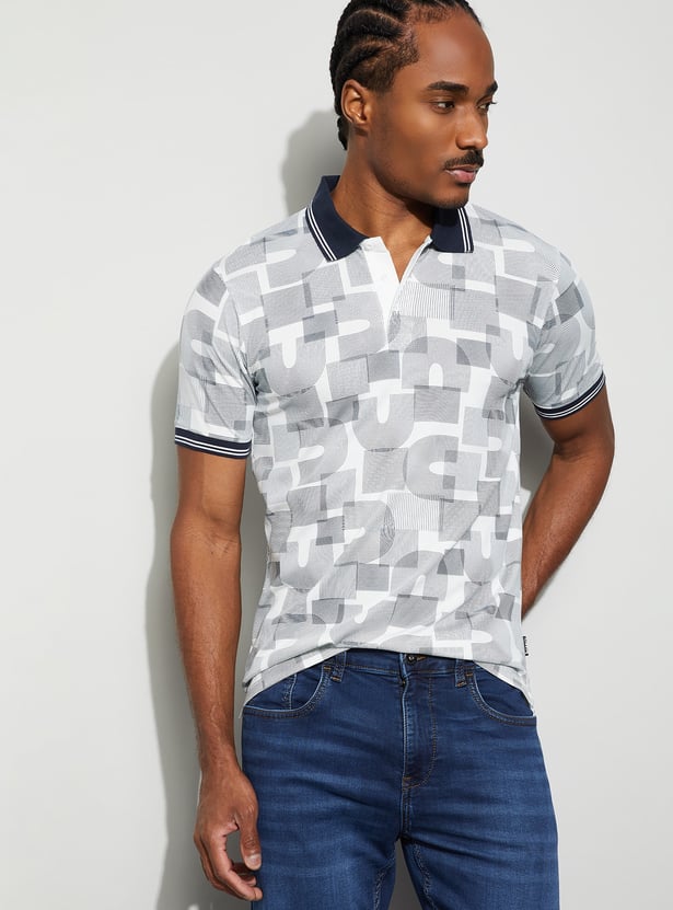 BOSSINI Graphic Print Polo T-shirt