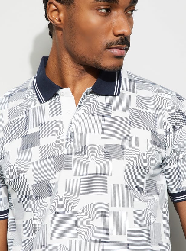BOSSINI Graphic Print Polo T-shirt