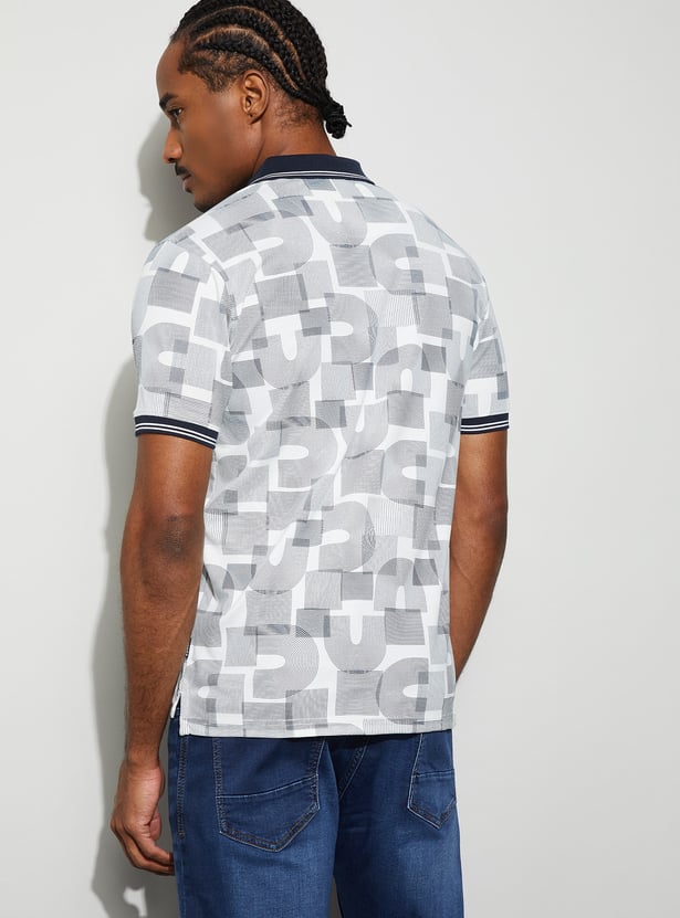 BOSSINI Graphic Print Polo T-shirt