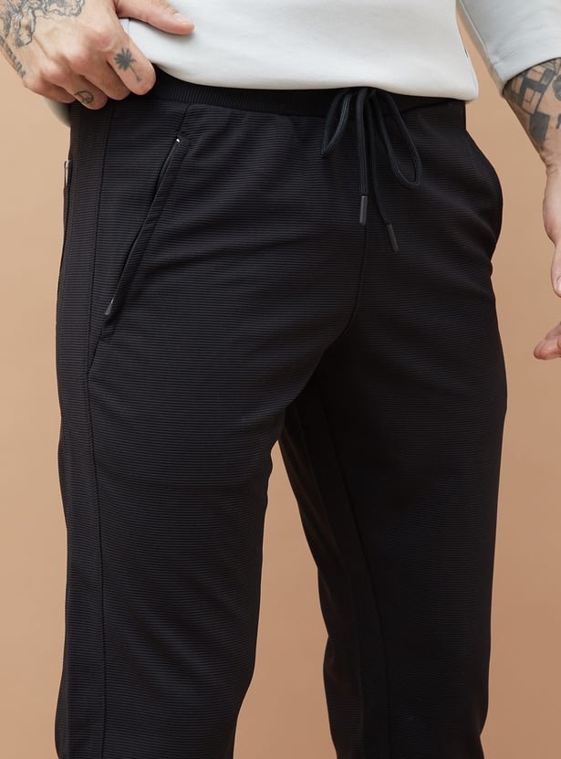 FAME FOREVER ACTIVE Textured Slim Fit Joggers
