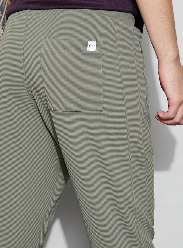 FAME FOREVER ACTIVE Textured Slim Fit Joggers