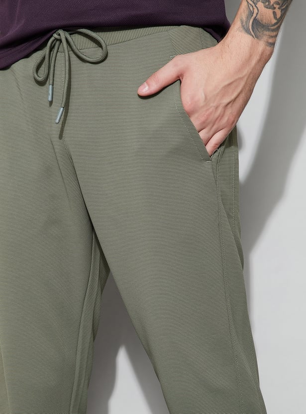 FAME FOREVER ACTIVE Textured Slim Fit Joggers