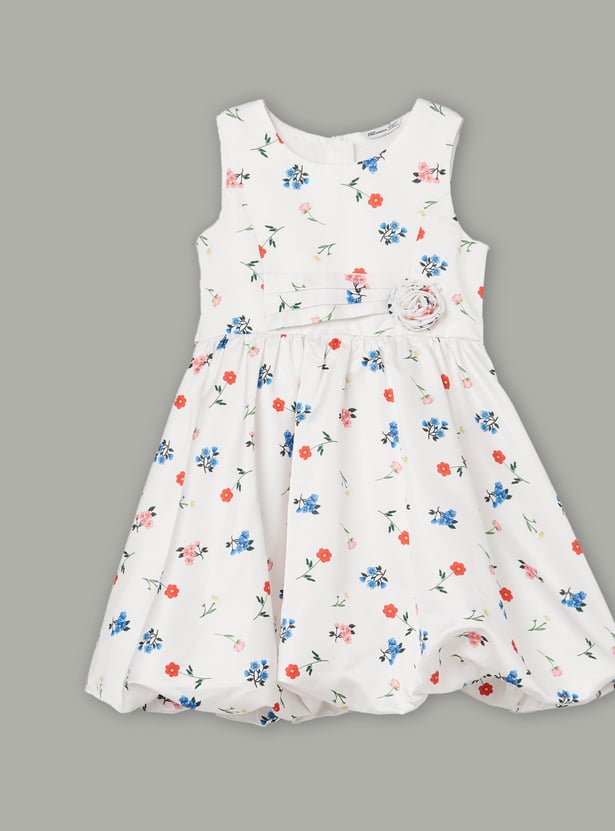 FAME FOREVER Girls Floral Print Fit and Flare Dress