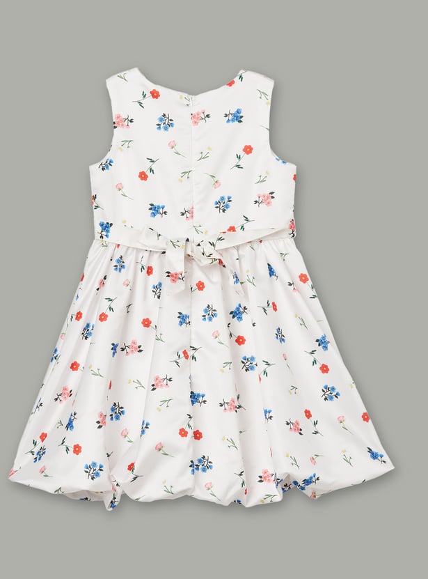 FAME FOREVER Girls Floral Print Fit and Flare Dress