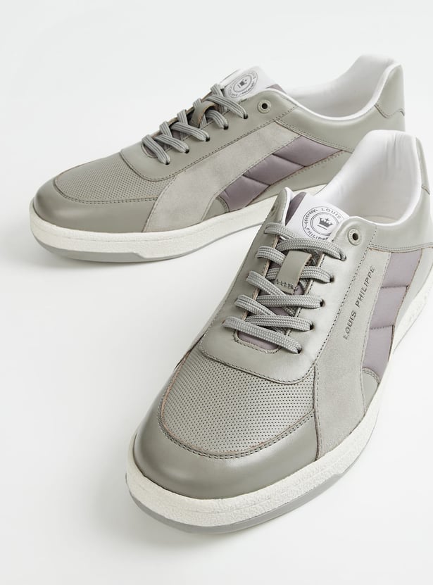LOUIS PHILIPPE Leather Panelled Sneakers