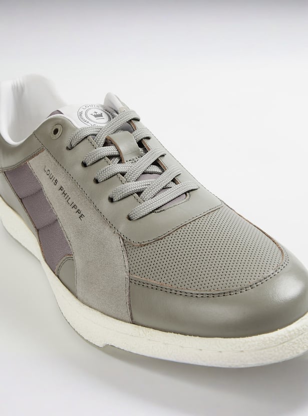 LOUIS PHILIPPE Leather Panelled Sneakers