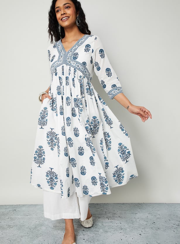 MELANGE Ethnic Motif Alia Cut Kurta