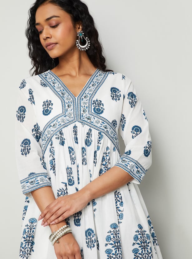 MELANGE Ethnic Motif Alia Cut Kurta