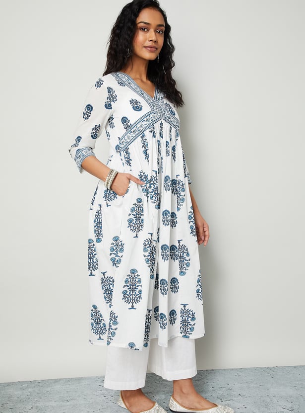MELANGE Ethnic Motif Alia Cut Kurta