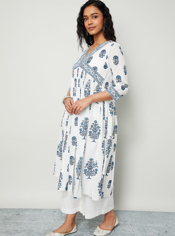 MELANGE Ethnic Motif Alia Cut Kurta