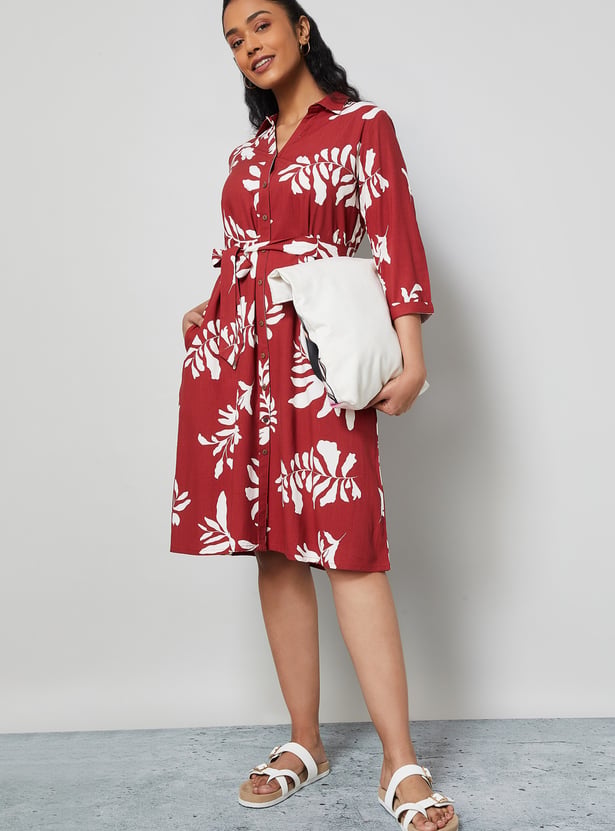 COLOUR ME Printed Shirt Dress