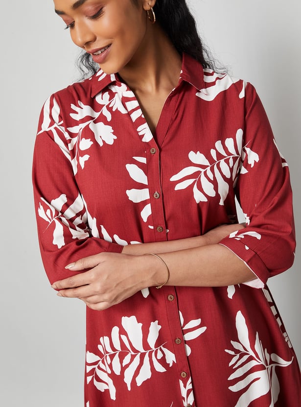 COLOUR ME Printed Shirt Dress
