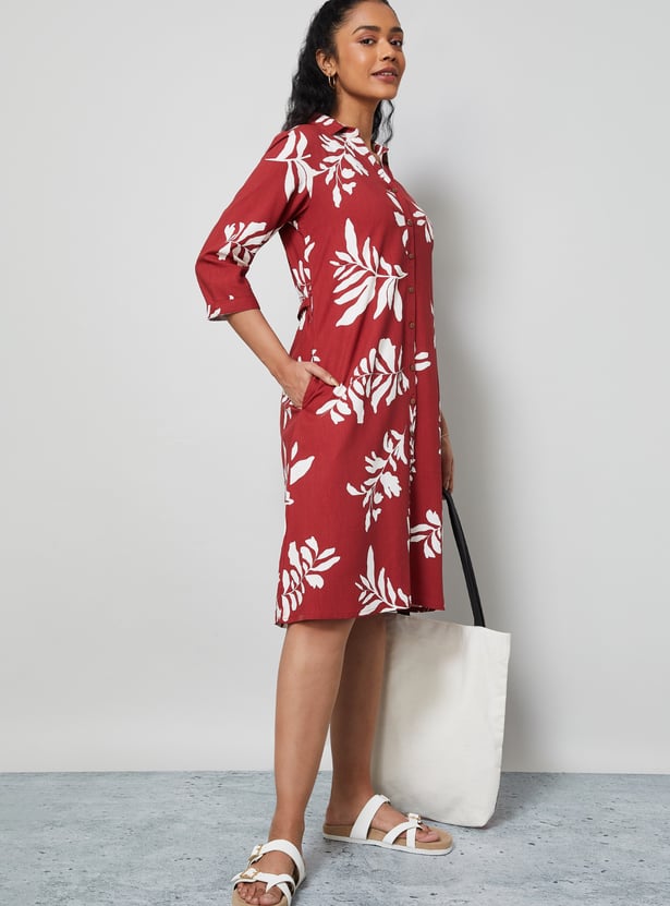 COLOUR ME Printed Shirt Dress