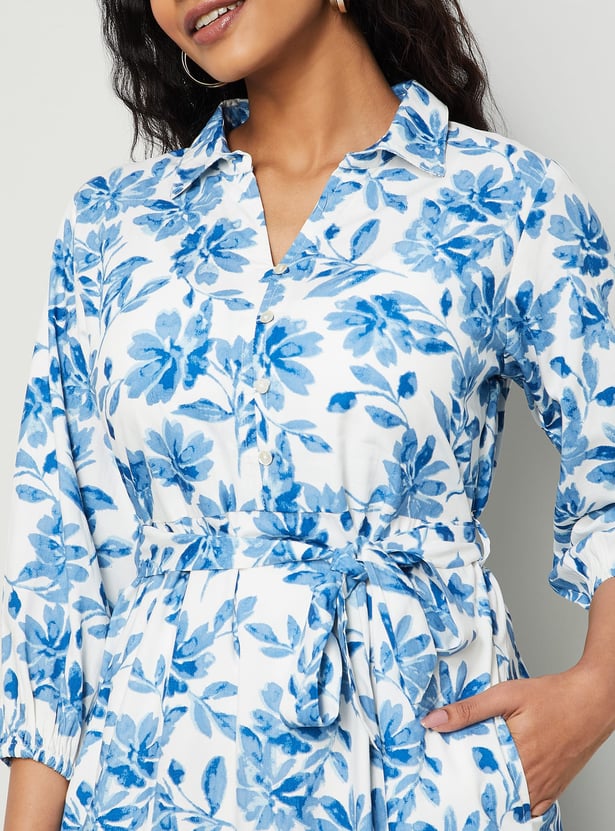 COLOUR ME Floral Print Midi Dress