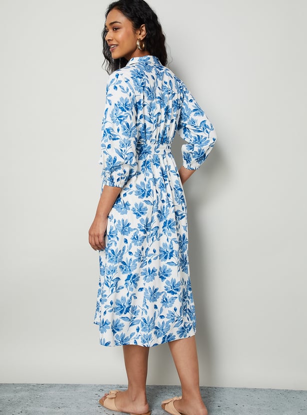 COLOUR ME Floral Print Midi Dress