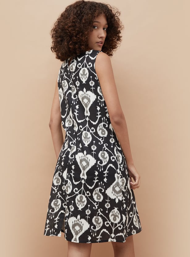 COLOUR ME Ikat Print A-line Dress