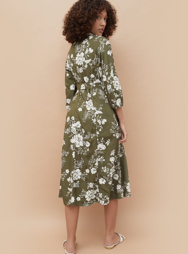 COLOUR ME Floral Print A-line Dress