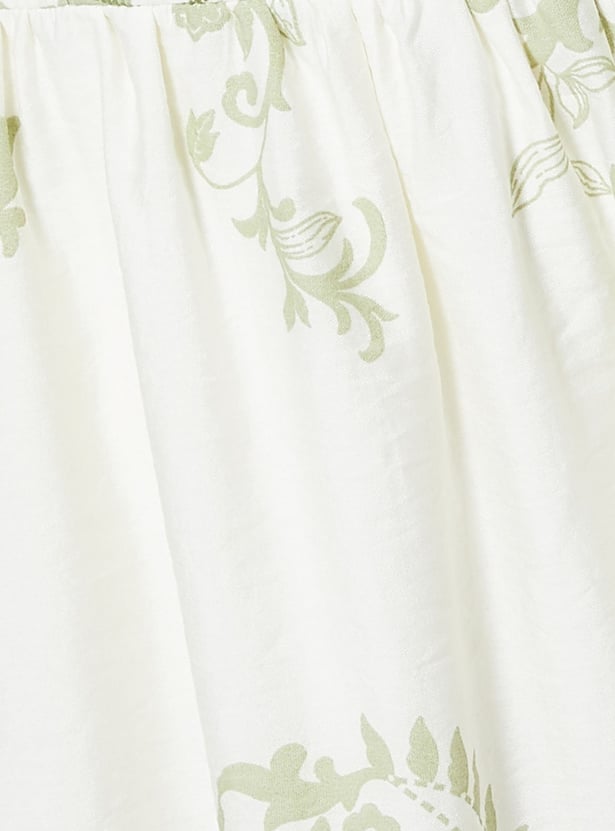 COLOUR ME Ethnic Motif Tiered Dress