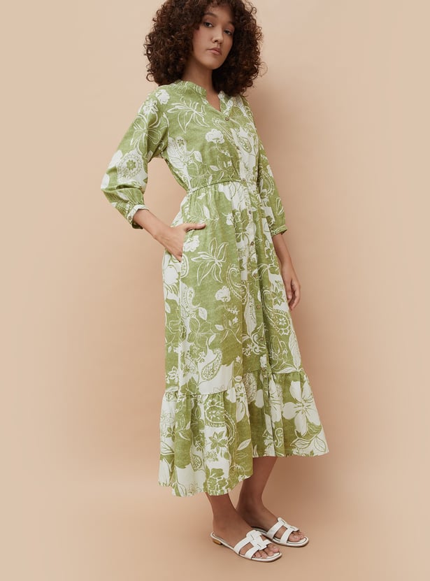 COLOUR ME Floral Print Shirt Dress
