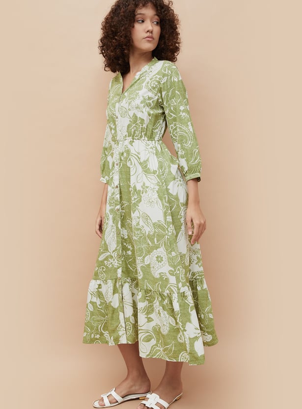 COLOUR ME Floral Print Shirt Dress