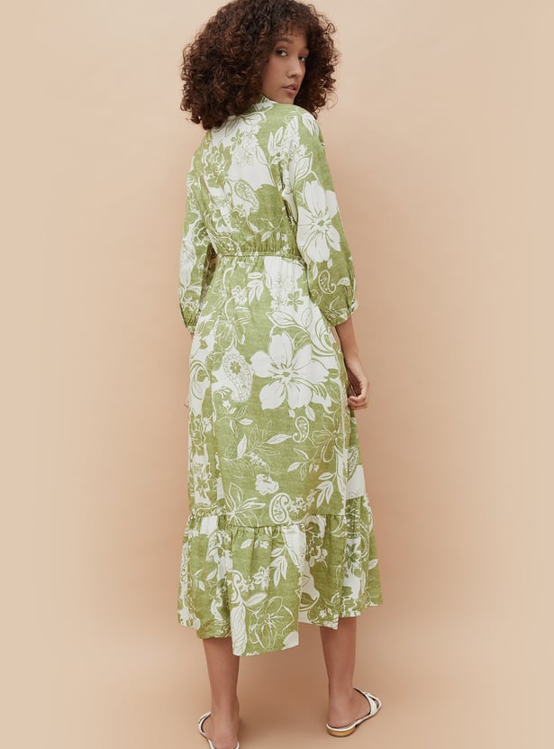 COLOUR ME Floral Print Shirt Dress