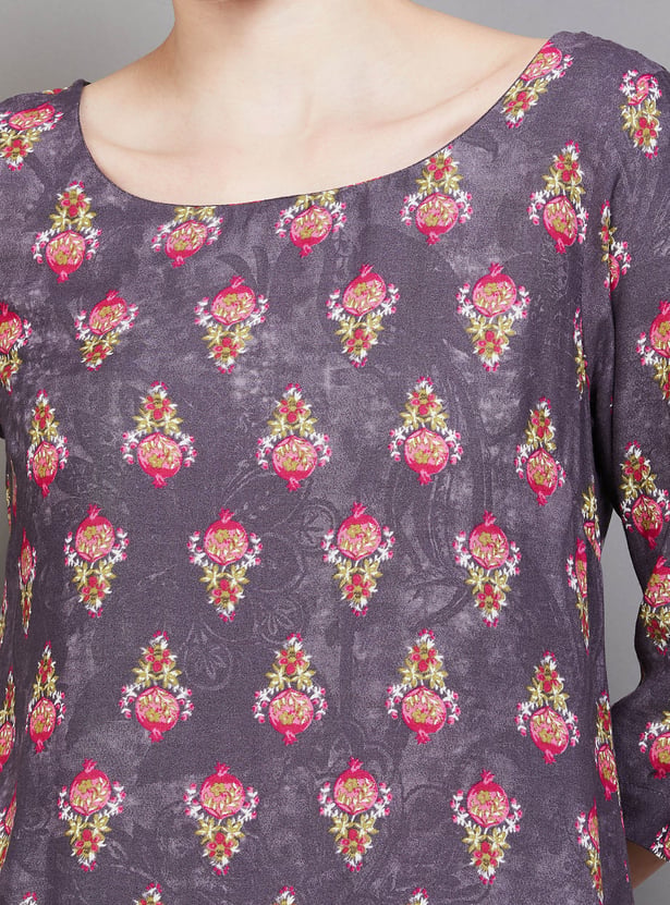 W Printed Straight Kurta Set