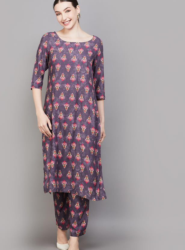 W Printed Straight Kurta Set