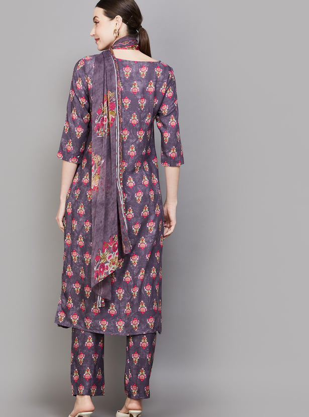 W Printed Straight Kurta Set