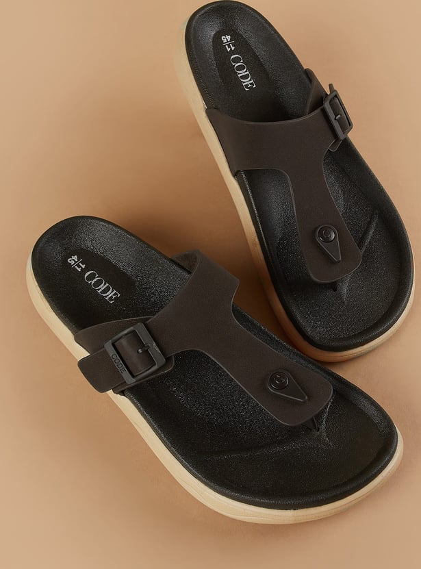 CODE Solid T-strap Flip Flops
