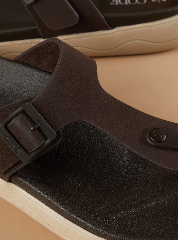 CODE Solid T-strap Flip Flops