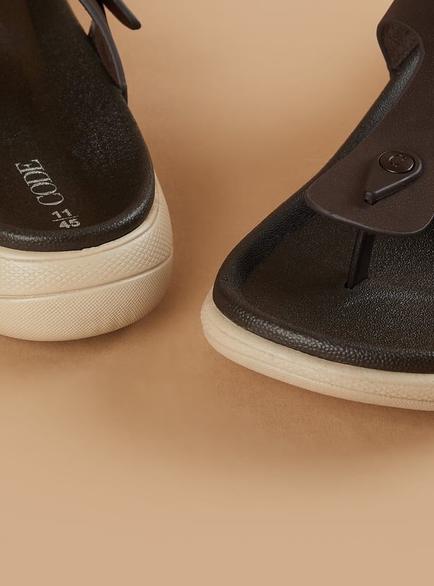 CODE Solid T-strap Flip Flops