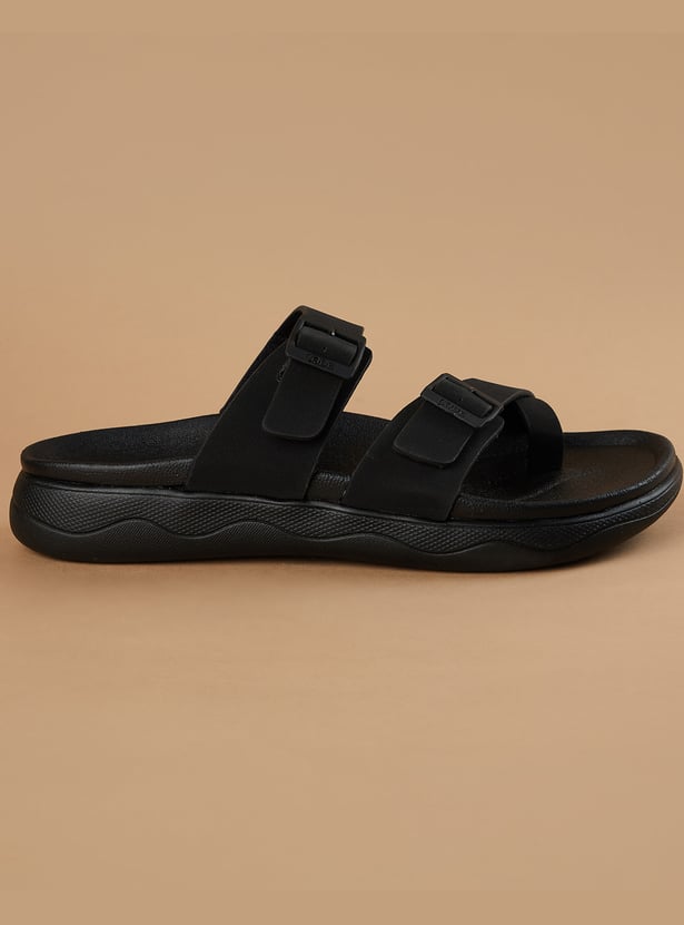 CODE Buckle-Detailed Sandals