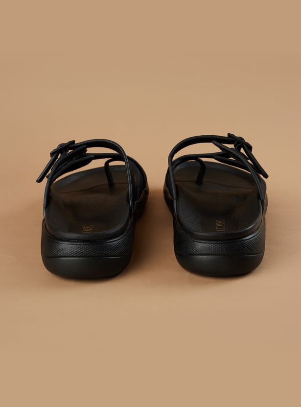 CODE Buckle-Detailed Sandals