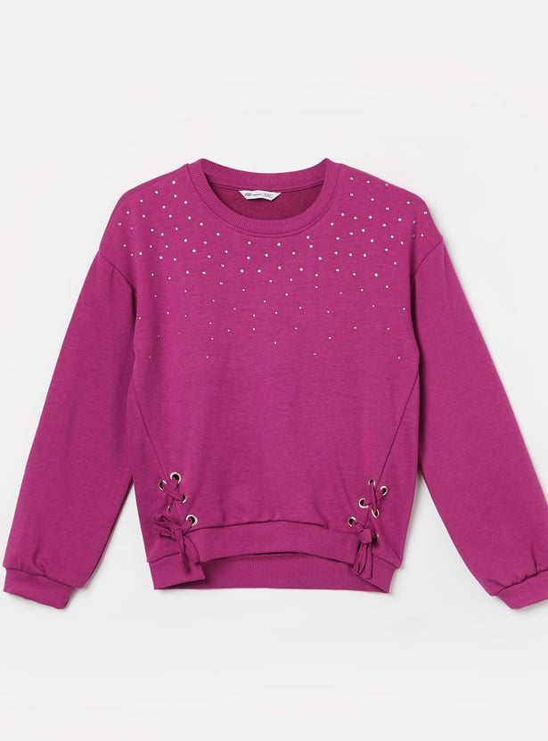 FAME FOREVER Girls Embellished Sweatshirt