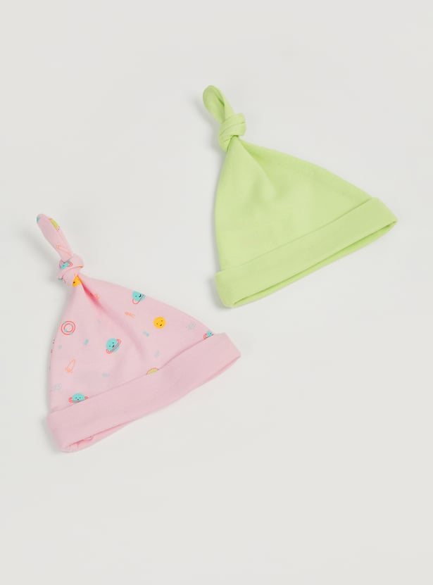 FS MINI KLUB Girls Assorted Beanies - Pack of 2